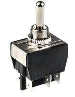 c3972bbaaa Arcolectric (Bulgin) Ltd Toggle Switch, Panel Mount, (On)-Off-(On), DPDT, Tab Terminal