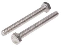289-045 RS PRO Plain Stainless Steel, Hex Bolt, M8 x 70mm