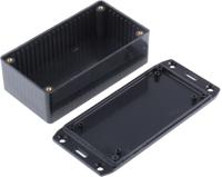 1591cflbk Hammond 1591 Series Black Flame Retardant ABS Enclosure, IP54, Flanged, Black Lid, 120 x 65 x 36mm