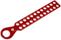 862-5168 RS PRO Red 24-Lock Steel Universal Lockout Hasp, 11mm Shackle, 25mm Attachment