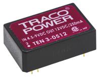 ten-3-0512 TRACOPOWER TEN 3 DC-DC Converter, 12V dc/ 250mA Output, 4.5 → 9 V dc Input, 3W, Through Hole, +85°C Max Temp