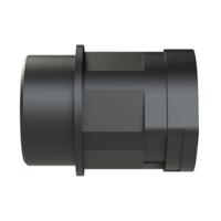 alnd-m323 Straight Connector, Conduit Fitting, 23mm Nominal Size, M32, Polyamide 6, Black