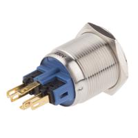811-8500 RS PRO Illuminated Push Button Switch, Latching, Panel Mount, 22mm Cutout, SPDT, Red LED, 250V ac, IP65, IP67