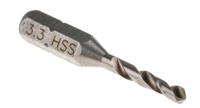 828-202 RS PRO HSS Twist Drill Bit, 3.3mm Diameter, mm Overall