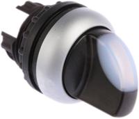 284393-m22-wlkv-w Eaton RMQ Titan Series 2 Position Selector Switch Head, 23mm Cutout, White Handle