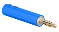 240115-23 Staubli Blue, Male to Female Test Connector Adapter With Brass contacts and Gold Plated - Socket Size: 4mm