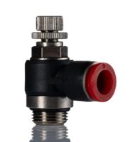 c0k511038 Norgren Pneutic C Series Threaded Flow Controller, G 3/8 Male Inlet Port, 10mm Tube Inlet Port x 10mm Tube Outlet Port