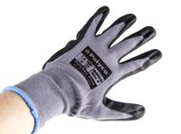 8009 Polyco Healthline Black, Blue, Brown, Pink, Red, White, Yellow Latex, Leather, Nylon, Sheepskin Work Gloves, Size 9