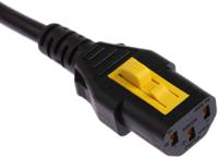 60512008 Schurter IEC C13 Socket to Type G UK Plug Power Cord, 2m