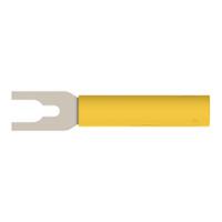 rs-lb-4-ks-ni-9-ge Schutzinger Yellow Female Banana Connector, 4 mm Connector, Cable Lug Termination, 20A, 1kV, Nickel Plating