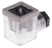 896-2114 RS PRO 3P+E DIN 43650 A, Female Solenoid Connector with Indicator Light, 110 V ac Voltage