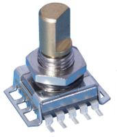 e33-st652-m01t Elma 16 Pulse 2 bit Quadrature Mechanical Rotary Encoder with a 6 mm Slotted Shaft