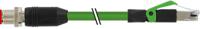 174-7885 RS PRO, 2m, Green M12 to Male RJ45 Male Shielded, Terminated PUR Sheath