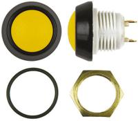 48-2-rb-n-yl-b ITW Switches 48 Series Miniature Push Button Switch, Latching, Panel Mount, 13.6mm Cutout, SPST, Clear LED, 48V dc, IP67