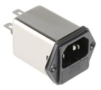 fn9260-4-06 Schaffner 4A, 250 V ac Male Panel Mount IEC Inlet Filter FN9260-4-06, Faston 2 Fuse