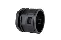 265-0010 RS PRO Fixed Straight, Conduit Fitting, 48mm Nominal Size, M50 x 1.5, Polyamide, Black IP68 rating