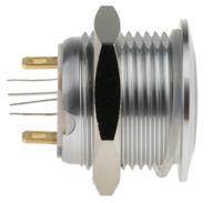 175-8470 RS PRO Illuminated Push Button Switch, Momentary, Panel Mount, 16mm Cutout, SPST, RGB LED, 36V dc, IP67