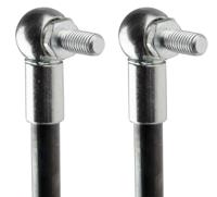 swv1080800029 Camloc Steel Gas Strut, with Ball & Socket Joint, End Joint, 645.0mm Extended Length, 300.0mm Stroke Length