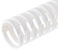 164-41108-heladuct-flex40sk-pp-wh HellermannTyton White Slotted Flexible Panel Trunking - Flexible Slot, W45 mm x D48mm, L0.5m, Plastic