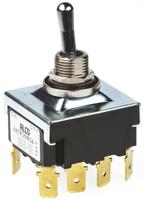 a4tk15w04 TE Connectivity Toggle Switch, Panel Mount, On-Off, 4PST, Tab Terminal