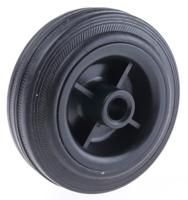 51001200 Guitel Hervieu Black Rubber Abrasion Resistant Trolley Wheel, 100kg