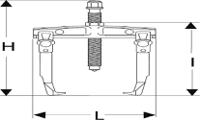 u232-210 Facom Gear Bearing Puller, 4t Force