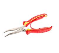 195a20ve Facom Round Nose Pliers, 200 mm Overall, Angled Tip, VDE/1000V, 69mm Jaw