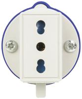 610380 Scame IP20 Blue 1 x 2P + E, 1 x 2P + E Industrial Power Connector Adapter Plug, Socket, Rated At 16A, 250 V