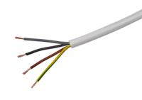 836-0741 RS PRO Fire Performance 0.75 mm² 4 Core Power Cable, H05Z1Z1-F, White, 100m