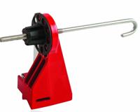 221-5274 RS PRO Red 2-Lock Steel, Nylon, Stainless Steel Ball Valve Lockout, 6.6mm Shackle