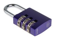 14530-lilac ABUS 145/30 Combination Weatherproof Aluminium Safety Padlock, 4.8mm Shackle, 30mm Body