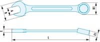 44030sr Facom 440 Series Spanner, 30mm, Metric, Double Ended, 320 mm Overall