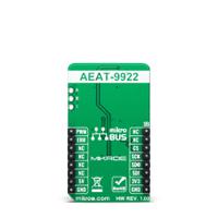 mikroe-4952 MikroElektronika Magnetic Rotary 2 Click 3D Magnetic Sensor Add On Board for AEAT-9922 mikroBUS Socket