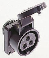 610 MENNEKES IP44 Purple Panel Mount 3P Industrial Power Socket, Rated At 16A, 20 → 25 V