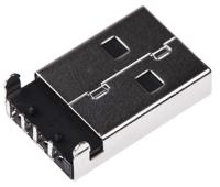 2410-08 Lumberg Right Angle, Through Hole, Plug Type A 2.0 USB Connector
