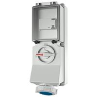 7245 MENNEKES Switchable IP67 Industrial Interlock 3P, Earthing Position 6h, 16A, 230 V