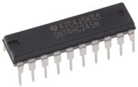 sn74hc245n Texas Instruments SN74HC245N, 1 Bus Transceiver, 8-Bit Non-Inverting CMOS, 20-Pin PDIP