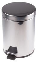 898-8311 RS PRO 5L Silver Pedal Stainless Steel Waste Bin