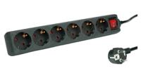 19071077 Roline 10m 6 Socket CEE, Type F - German Schuko Socket, 250 V ac