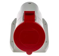 5133257 Scame IP44 Red Wall Mount 3P + N + E Right Angle Industrial Power Socket, Rated At 32A, 415 V