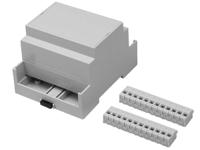 194-7587 RS PRO Extended Walls/Sides Enclosure Type, 71.2 x 90 x 58mm, Polycarbonate DIN Rail Enclosure Kit