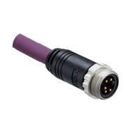 msas-05bmmm-sl8j02 Amphenol Industrial Male 5 way M12 to Wire Lead Connector Cable, 2 m