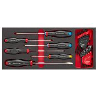 modmat7pb Facom 8 Piece Screwdriver Kit Tool Kit with Foam Inlay