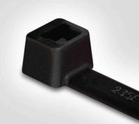 111-02160-t18l-pa66w-bk HellermannTyton Cable Tie, UV Resistant, 200mm x 2.5 mm, Black Polyamide 6.6 (PA66), Pk-100