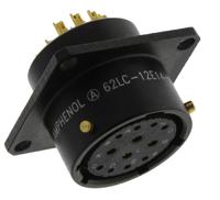 62lc-12e14-12sn771 Amphenol Limited, 62LC, Copper 12 Way Panel Mount MIL Spec Circular Connector, Socket Contacts,Shell Size 14, Bayonet