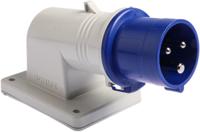 2421693 Scame IP44 Blue Wall Mount 2P + E Right Angle Industrial Power Plug, Rated At 16A, 230 V