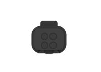 2356631-2 TE Connectivity, Superseal Pro Automotive Connector Plug Black Cable Mount 4 Way, Cable Termination