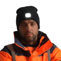 bonc01v00 SURFLEX Black 100% Acrylic LED Beanie Hat