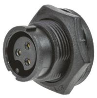 bd-03pmfs-lc7001 Amphenol BD-03PMFS-LC7001, BD Series, 3 Pole Panel Mount Connector Plug, IP67, Female Contacts, Bayonet Mating