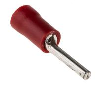 452-631 RS PRO Insulated, Tin Crimp Pin Connector, 0.5mm² to 1.5mm², 22AWG to 16AWG, 1.9mm Pin Diameter, 12mm Pin Length, Red